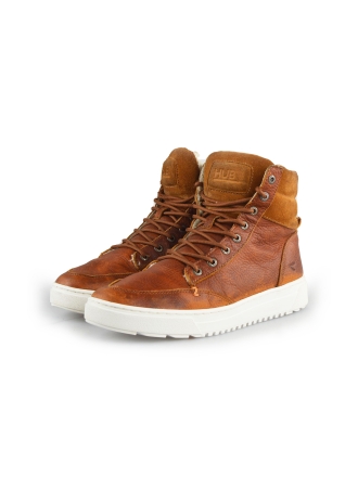 Hub Hoge sneakers Bruin 190114