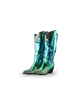 Azala Wang Cowboy laarzen Groen 219907