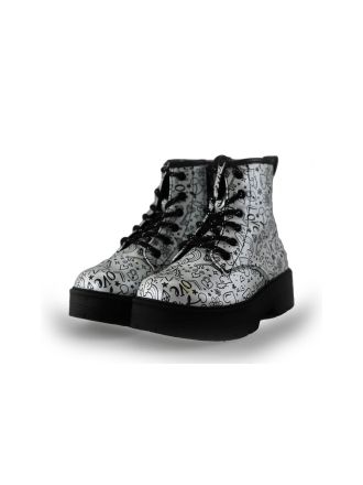 Skechers Veterboots Zilver 234081