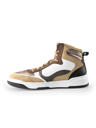 Manfield Hoge sneakers Bruin 236616