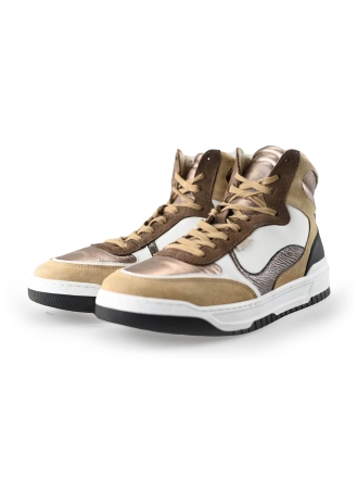 Manfield Hoge sneakers Bruin 236616