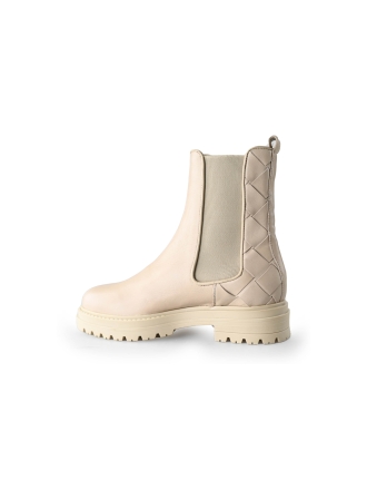 Manfield Chelsea boots Beige 237673