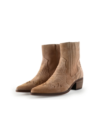 Van Hill Enkellaarzen Beige 301524