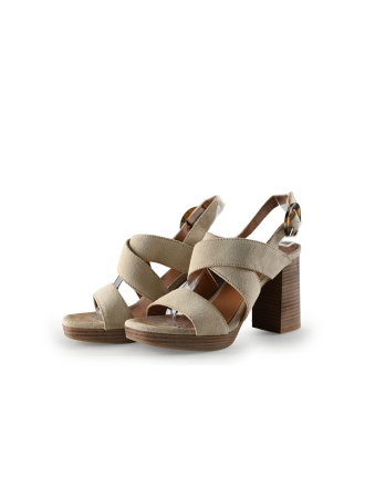 Manfield Sandalen Beige 325239
 Maat 36
 