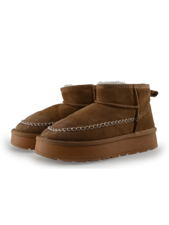 Manfield Sneeuwlaarzen Cognac 325651
 Maat 38
 