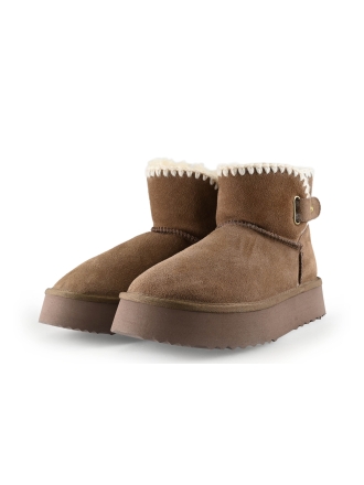 Manfield Sneeuwlaarzen Cognac 327362
 Maat 36
 