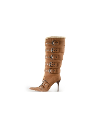 Jeffrey Campbell Laarzen Cognac 336306
 Maat 36
 