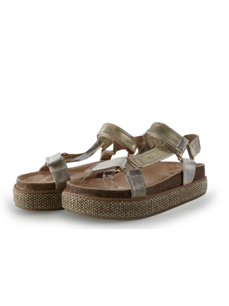 Poelman Sandalen Beige 348713
 Maat 38
 