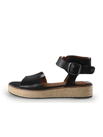 Manfield Sandalen Zwart 352621
 Maat 42
 