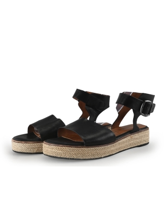 Manfield Sandalen Zwart 352621
 Maat 42
 
