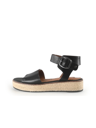 Manfield Sandalen Zwart 352827
 Maat 39
 