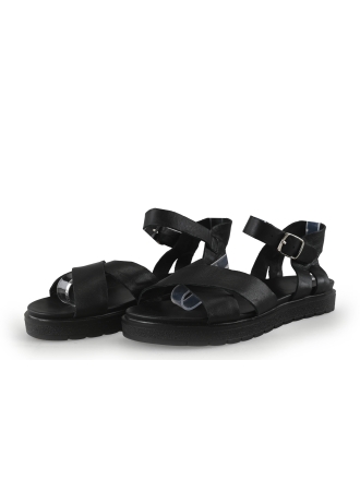 Manfield Sandalen Zwart 352846
 Maat 40
 
