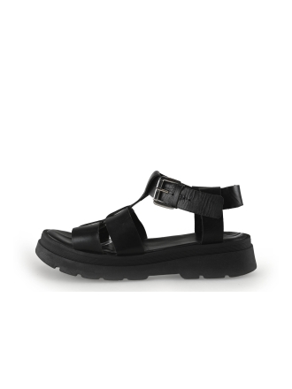 Manfield Sandalen Zwart 352861
 Maat 37
 