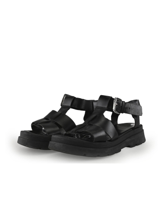 Manfield Sandalen Zwart 352861
 Maat 37
 