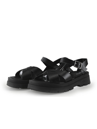 Manfield Sandalen Zwart 353921
 Maat 40
 