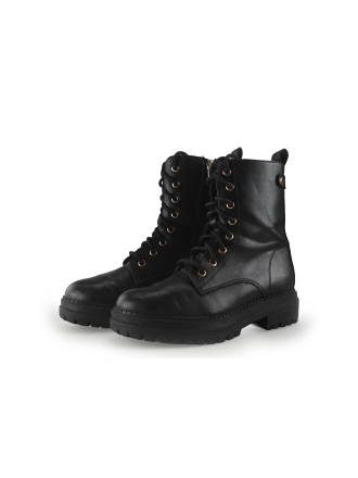 Poelman Veterboots Zwart 353983
 Maat 37
 