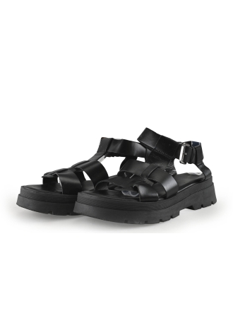 Manfield Sandalen Zwart 354979
 Maat 41
 