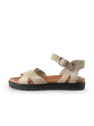 Manfield Sandalen Beige 355797
 Maat 39
 