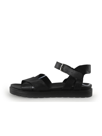 Manfield Sandalen Zwart 355962
 Maat 40
 