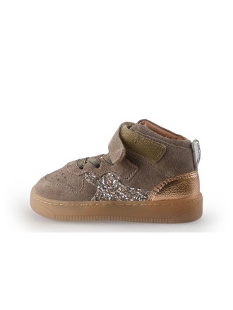 Keq Hoge sneakers Bruin 358067
 Maat 21
 