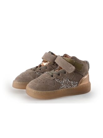 Keq Hoge sneakers Bruin 358067
 Maat 21
 
