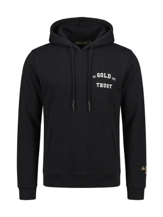 In Gold We Trust Hoodie Zwart 608329
 Maat XS
 