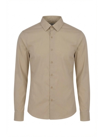 Sandro Overhemd Beige 609122
 Maat S
 