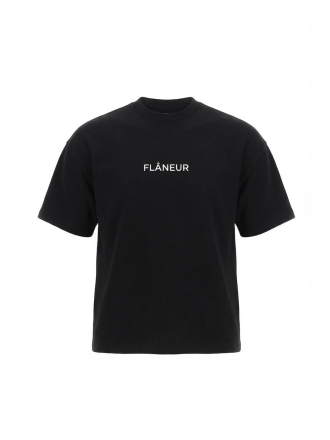 Flaneur T-shirt Zwart 609549
 Maat XL
 