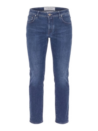 Jacob Cohen Broek Blauw 609599
 Maat 34
 