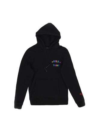 In Gold We Trust Hoodie Zwart 609777
 Maat XS
 