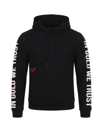 In Gold We Trust Hoodie Zwart 609796
 Maat S
 