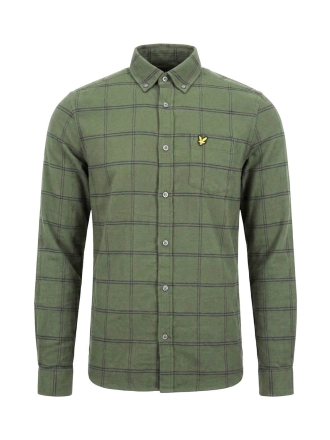 Lyle And Scott Overhemd Groen 609941
 Maat S
 