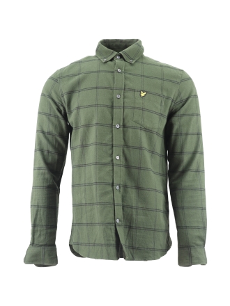 Lyle And Scott Overhemd Groen 609941
 Maat S
 