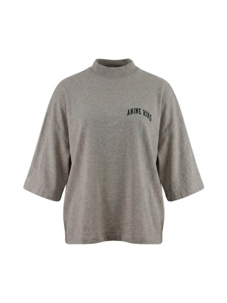 Anine Bing T-shirt Grijs 610707
 Maat M
 