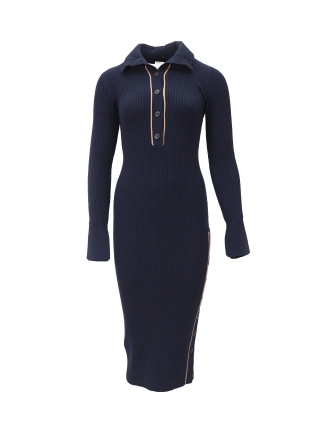Reiss Jurk Blauw 610791
 Maat S
 