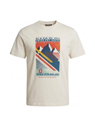 Napapijri T-shirt Beige 610799
 Maat M
 