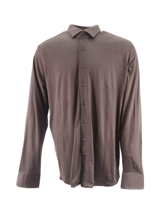 Profuomo Overhemd Bruin 611374
 Maat 44
 