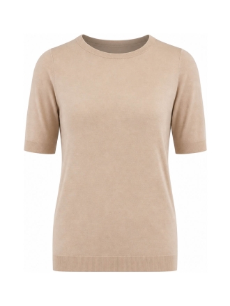 Comma T-shirt Beige 612974
 Maat 36
 